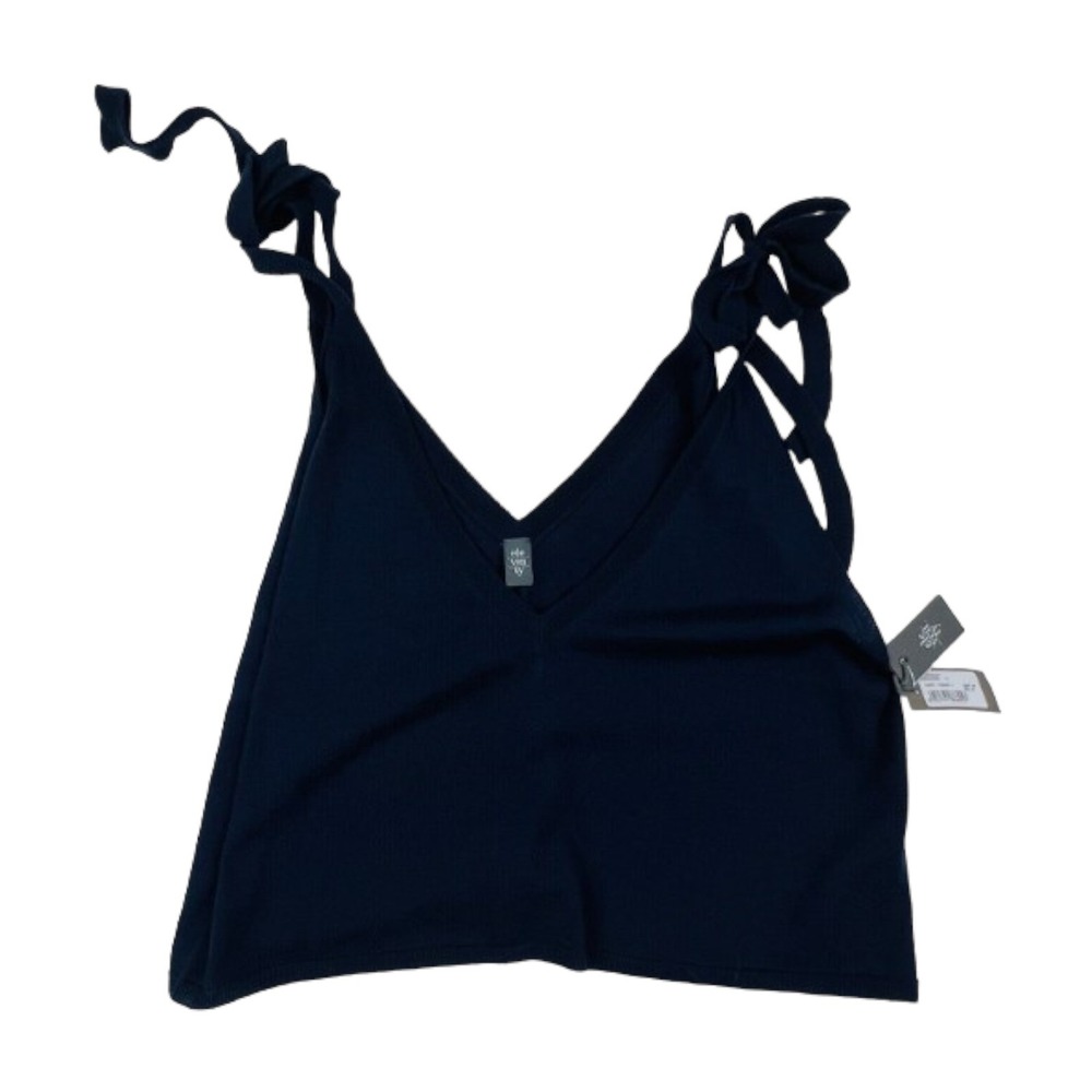 NWT‎ Eleventy Navy Blue Strap Crop Tank Top Wool Silk Womens Size Medium M